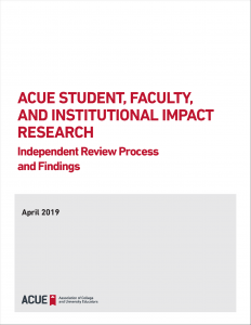 ACUE Research Review Findings 2019
