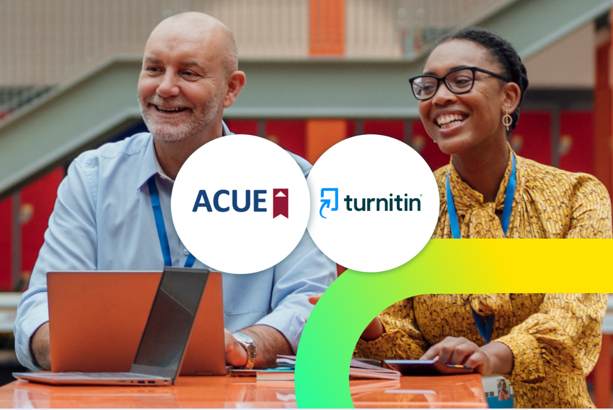 ACUE Turnitin partnership images of teachers