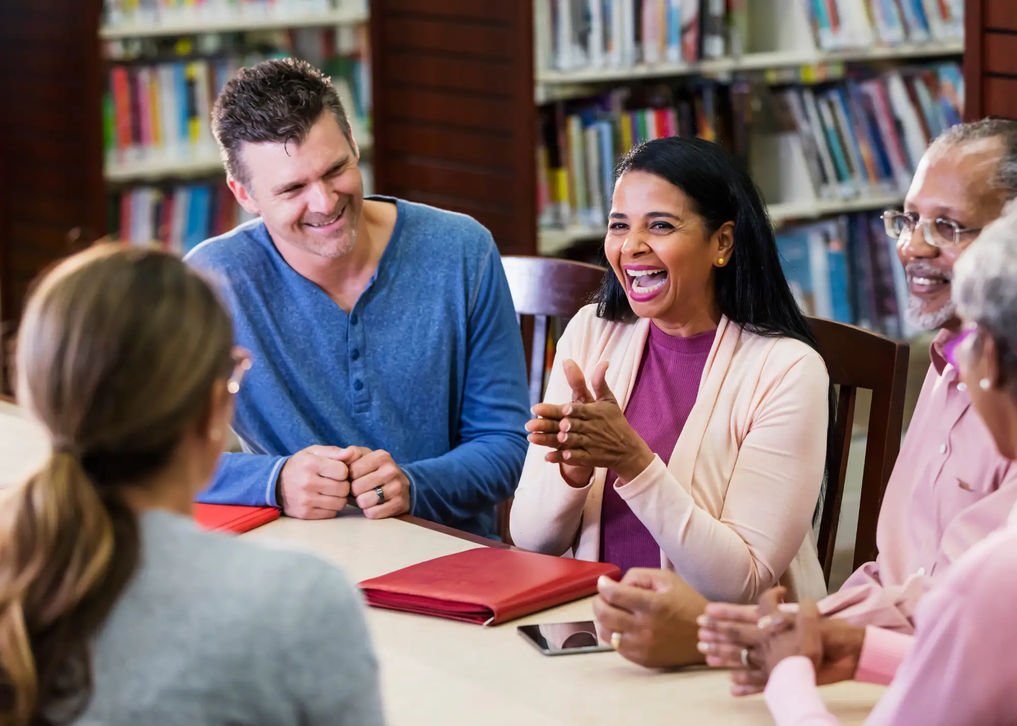 Student speaking to a group of students