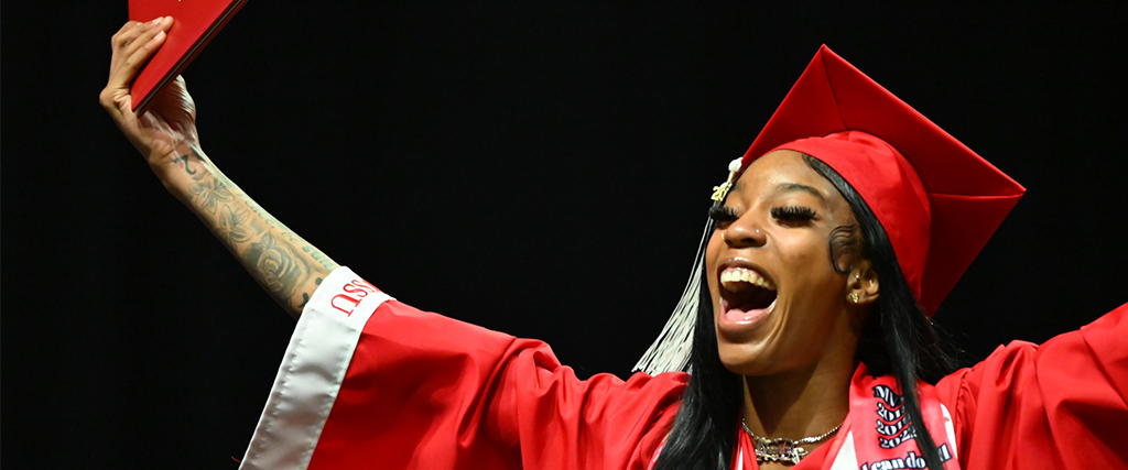 Graduate excited to graduates from WSSU