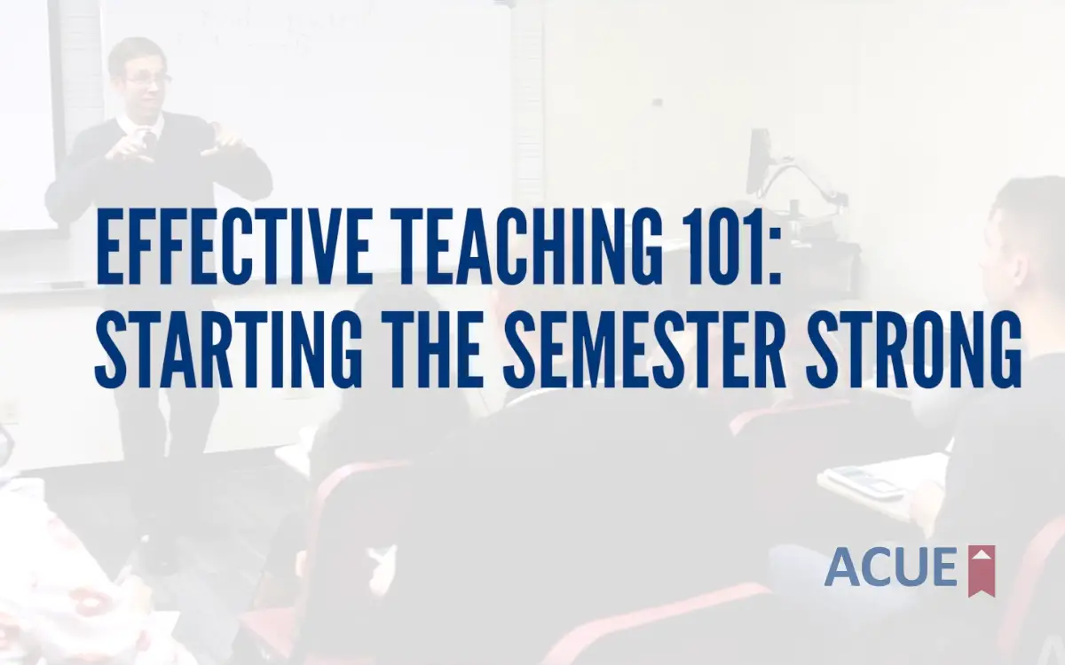Trailer Effective Teaching 101