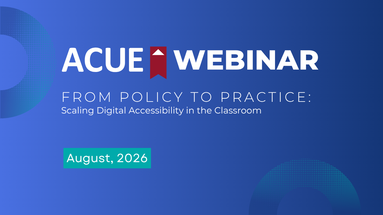 From Policy to Practice: Scaling Digital Accessibility In The Classroom